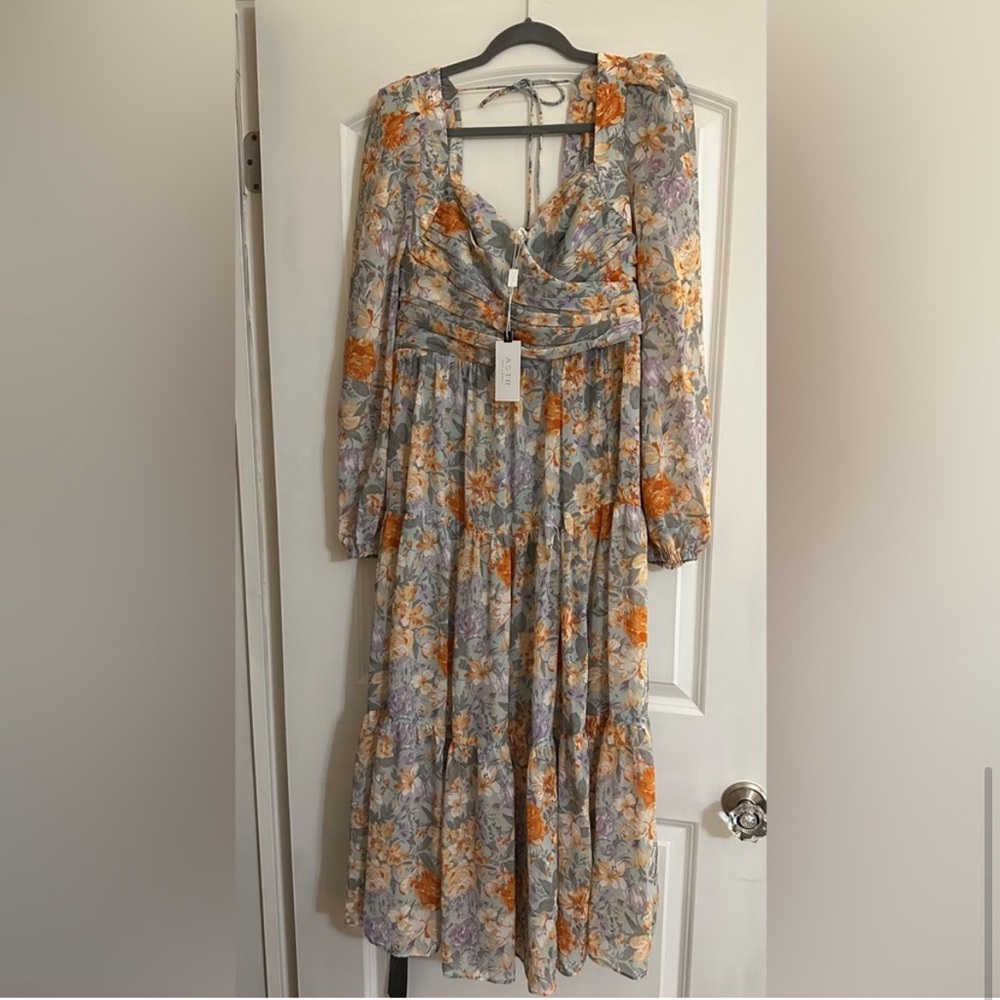 Astr Floral Long Sleeve Dress - Picture 5 of 5